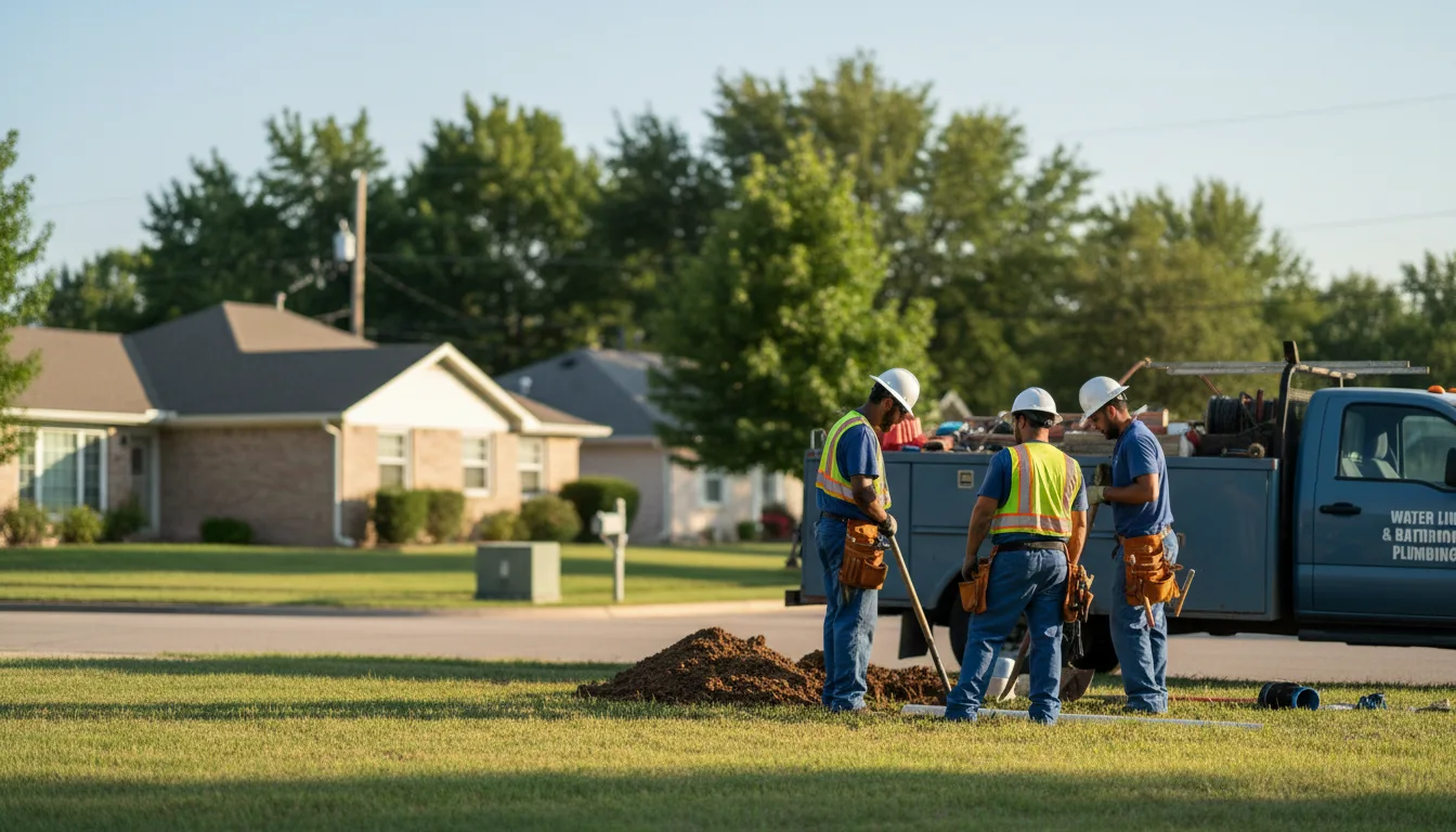 Residential water line and bathroom plumbing service in South Wayne, WI